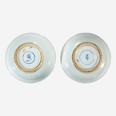 Lot 50 - Two similar Chinese famille verte-decorated porcelain circular dishes