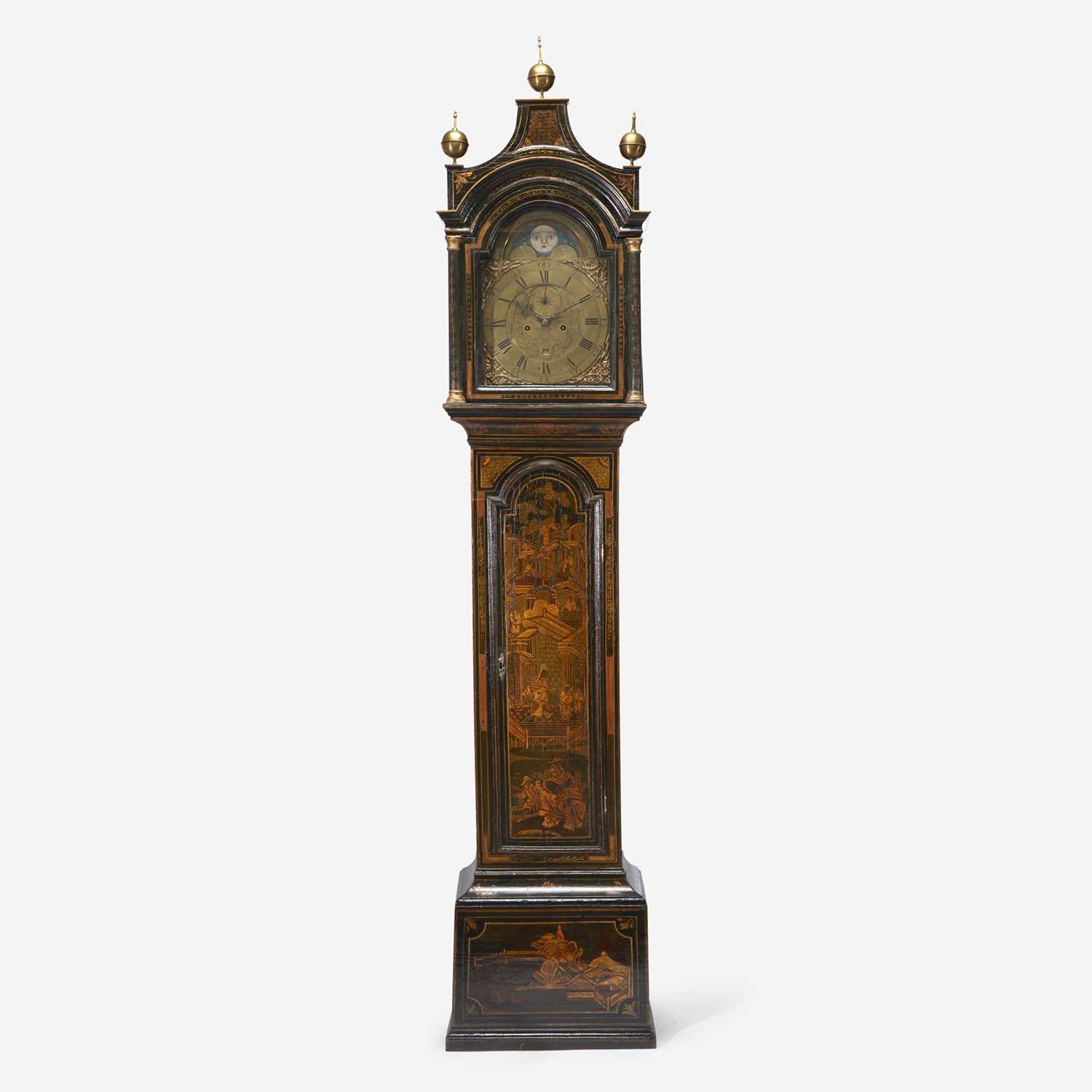 Lot 95 - A George III Japanned Tall Case Clock