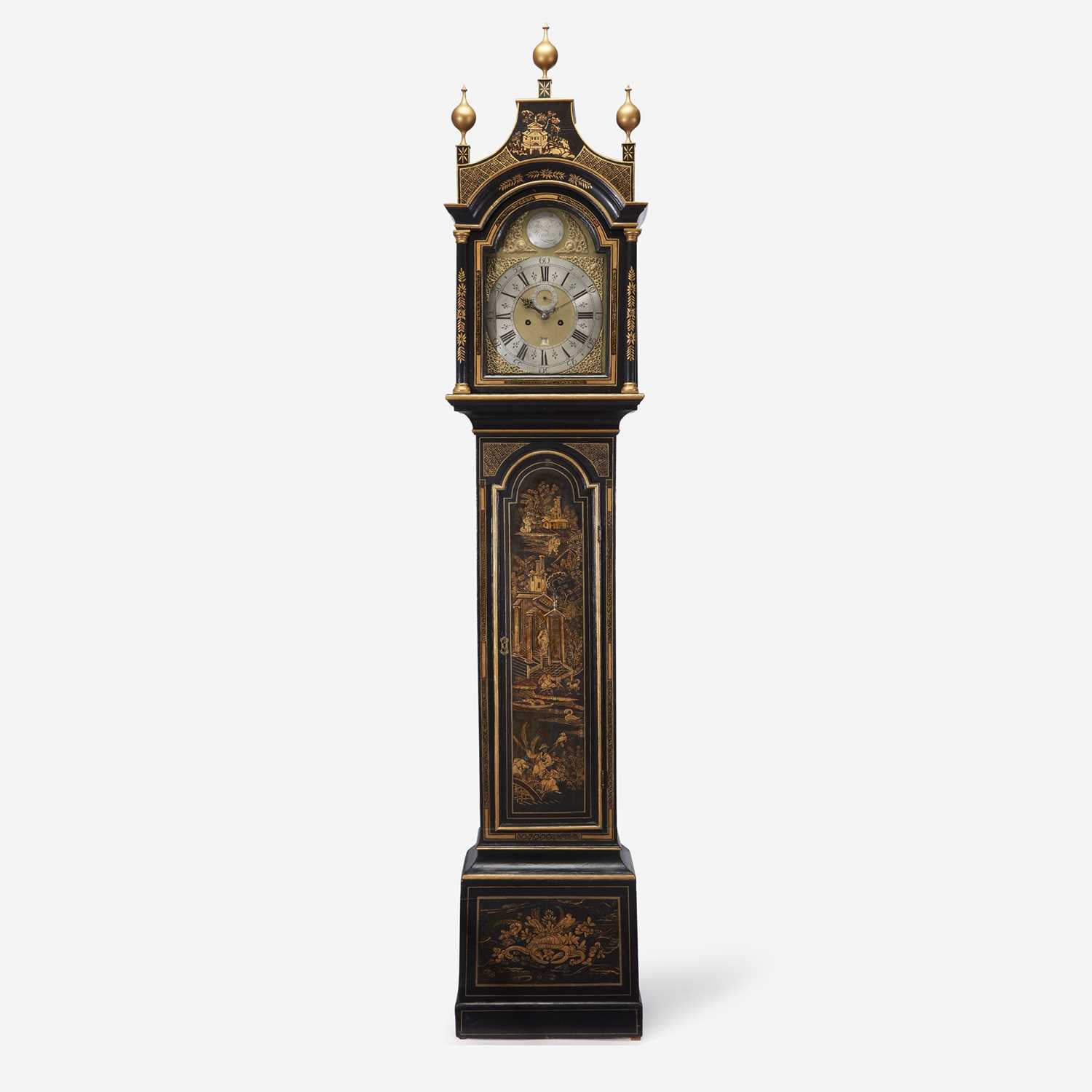 Lot 97 - A George III Japanned Tall Case Clock