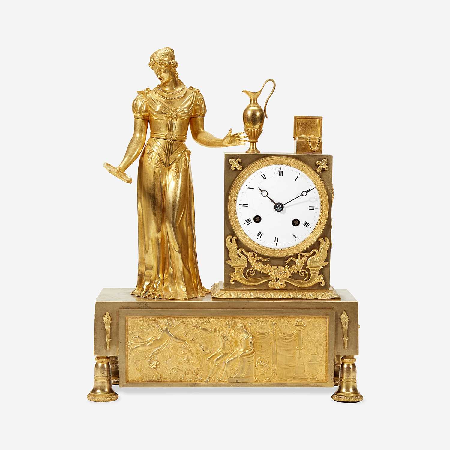 Lot 43 - A French Gilt Bronze Mantel Clock