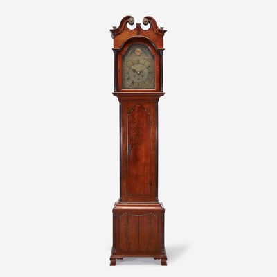 Lot 50 - A Chippendale carved mahogany tall case clock