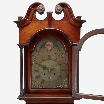 Lot 50 - A Chippendale carved mahogany tall case clock