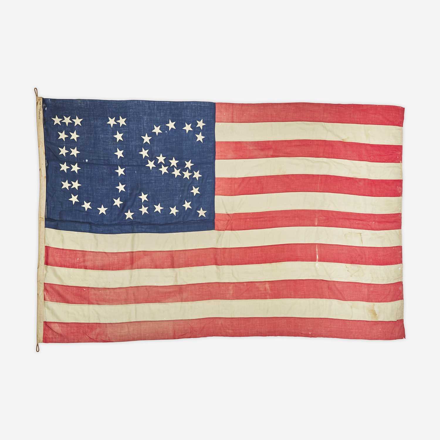 Lot 36 - A  rare 44-Star American National Flag commemorating Wyoming statehood