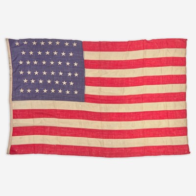 Lot 29 - A 46-Star American National Flag used by Company C  33rd Michigan Volunteer Infantry Regiment , 33rd