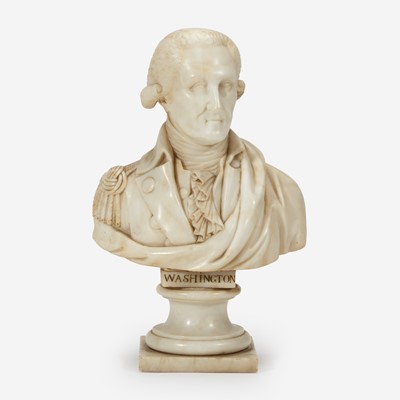 Lot 1 - A small marble bust of General George Washington (1732-1799)