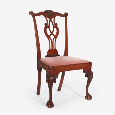 Lot 63 - A Chippendale carved mahogany side chair