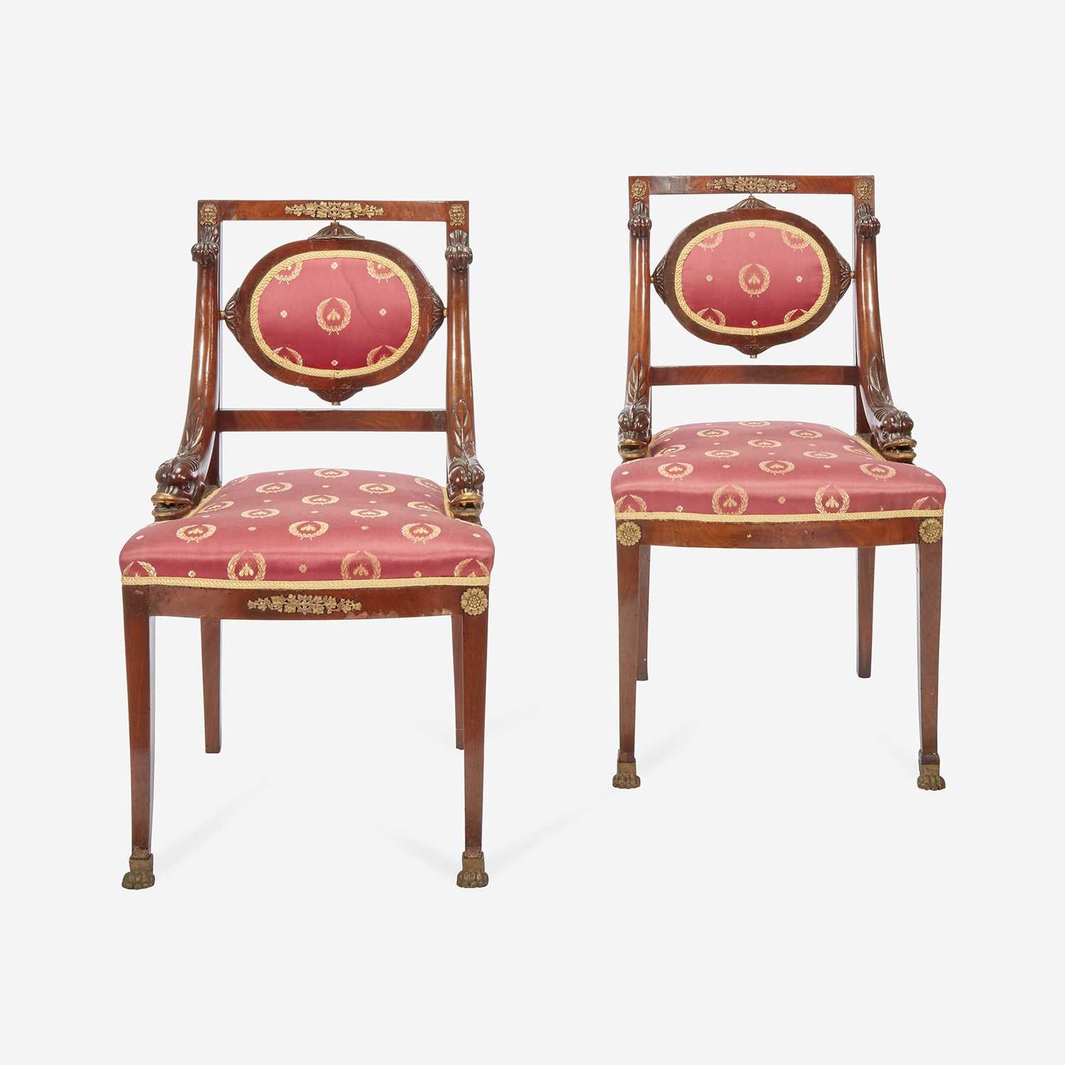 Lot 44 - A Pair of Louis Phillippe Ormolu-Mounted Mahogany Bergeres