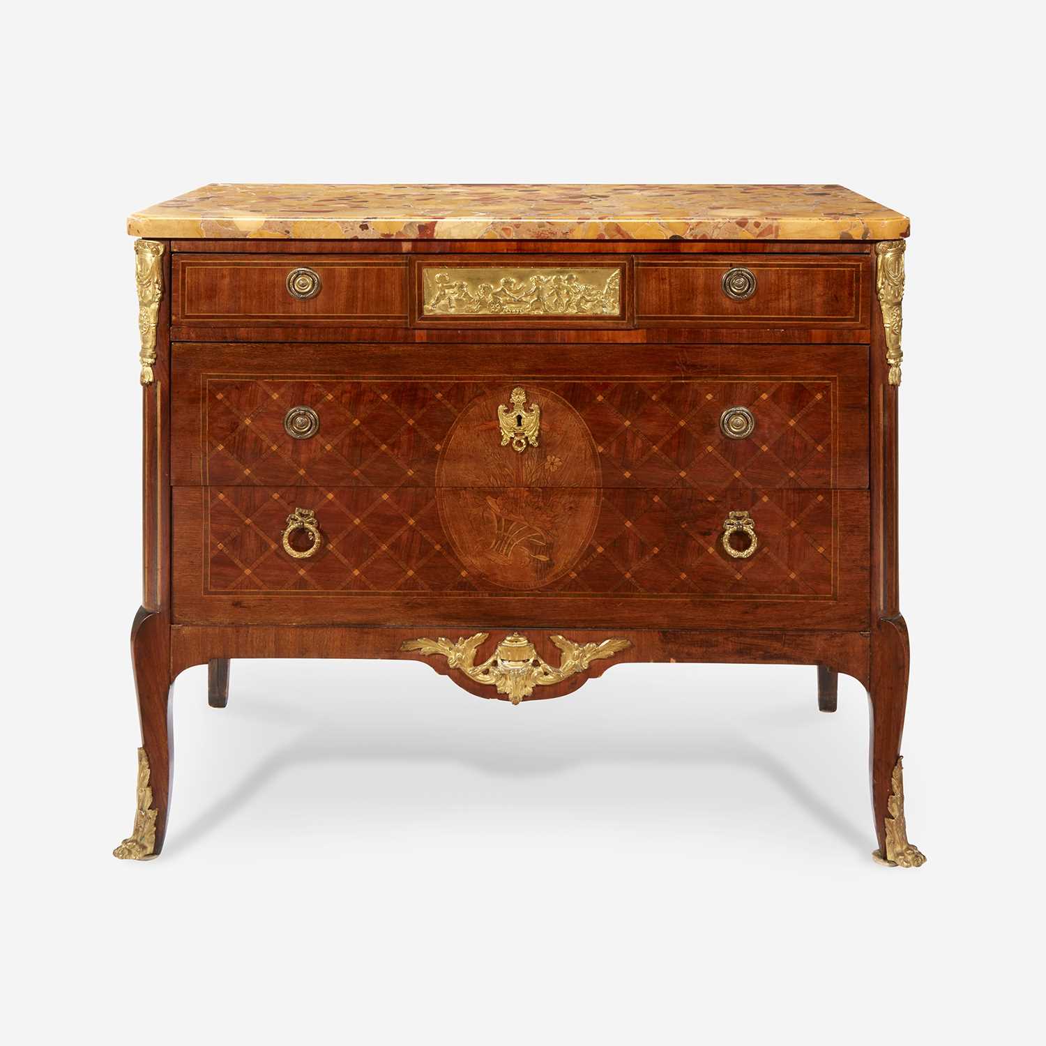 Lot 26 - A Louis XVI Style Gilt-Bronze Mounted Parquetry Commode