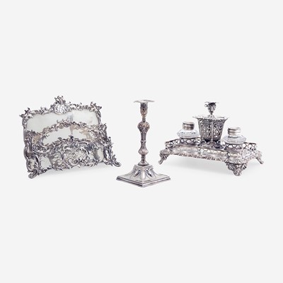 Lot 195 - A Victorian Sterling Silver Inkstand
