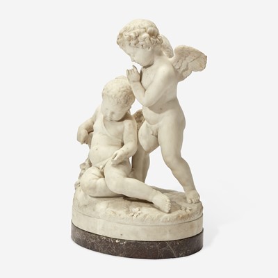 Lot 154 - An Italian White Marble Sculpture of Two Putti