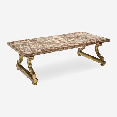Lot 139 - A Bronze and Marble Coffee Table