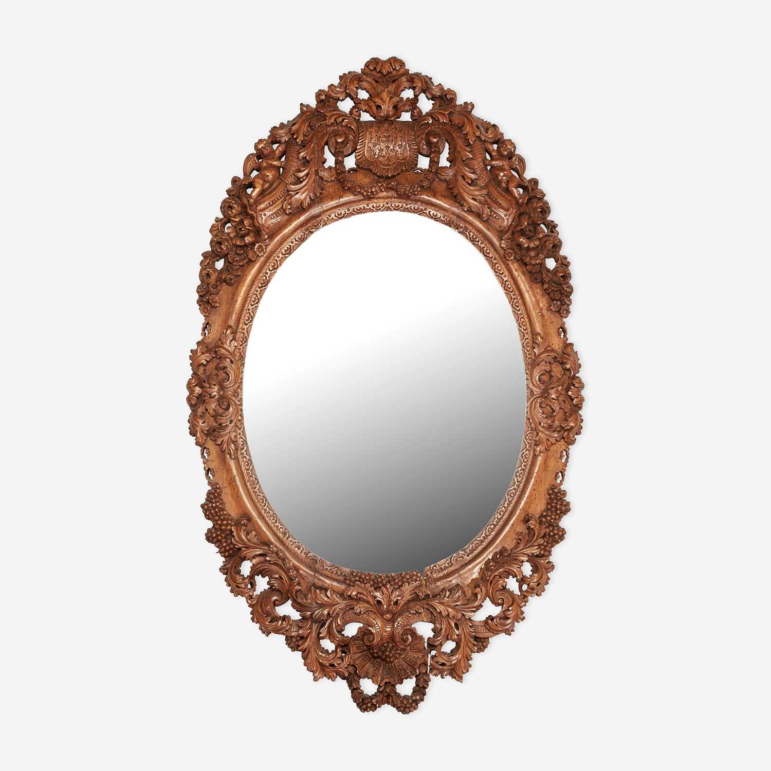 Lot 165 - A Dutch Baroque Carved Wood Mirror