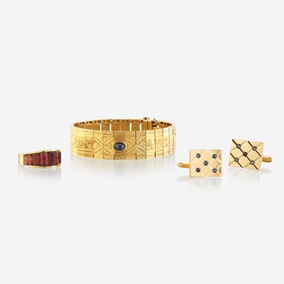 Lot 150 - A collection of gold and gem-set jewelry