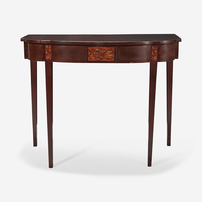 Lot 137 - A Federal inlaid and figured mahogany pier table