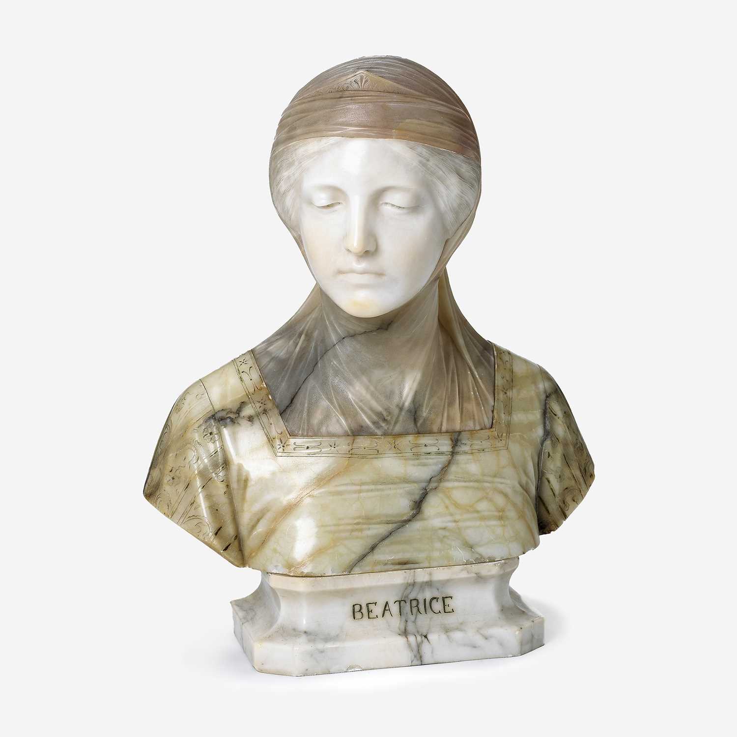 Lot 145 - An Italian Carved Marble Bust of Beatrice