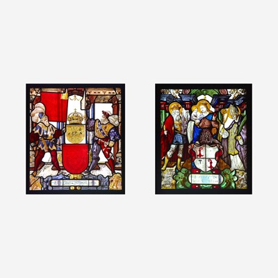 Lot 230 - Two Swiss Stained Glass Panels