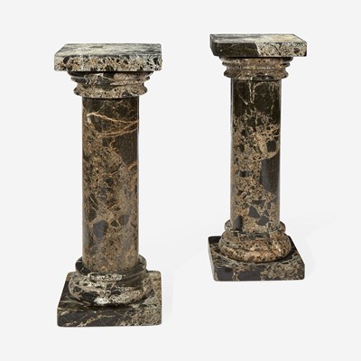 Lot 131 - A Pair of Specimen Marble Pedestals