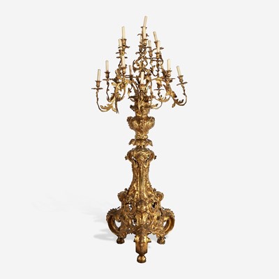 Lot 5 - An Impressive Louis XV Style Gilt Bronze Nineteen-Light Torchère