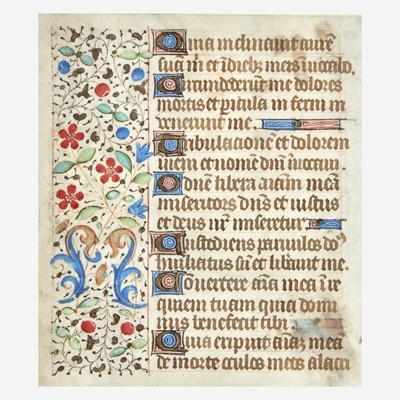 Lot 144 - Two Framed Illuminated Manuscript Leaves