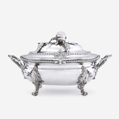 Lot 189 - A George II Sterling Silver Soup Tureen and Cover