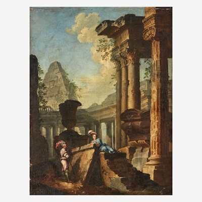 Lot 155 - Manner of Giovanni Paolo Panini (Italian, B.C. 1692–1765)