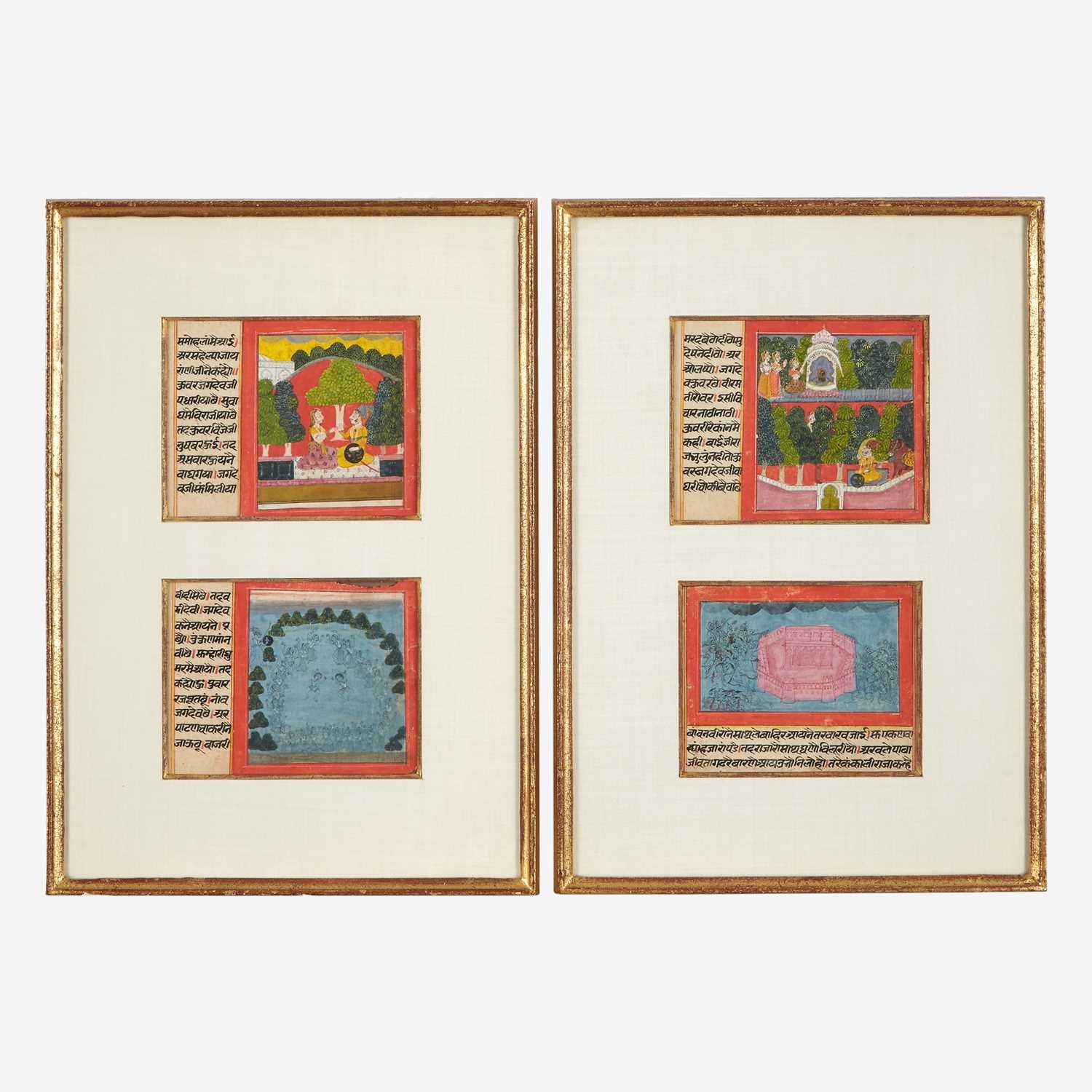 Lot 169 - A group of four small Indian folios 印度册页一组四张