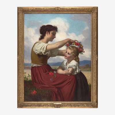 Lot 34 - Hugues Merle (French, 1822-1881)