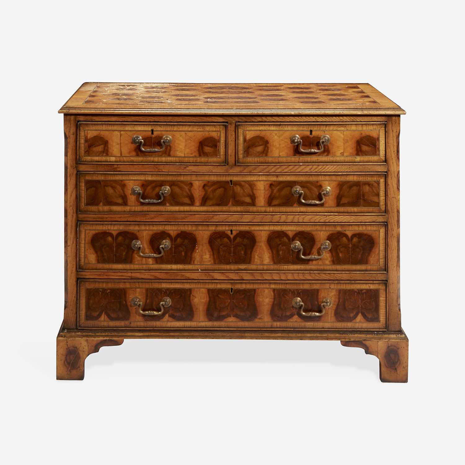 Lot 112 - A George I Style Oak and Oyster Veneer Chest of Drawers