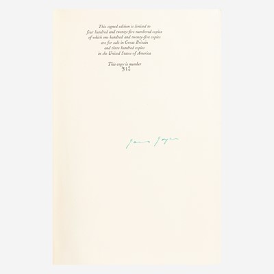 Lot 70 - [Literature] Joyce, James