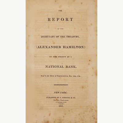 Lot 14 - [Hamilton, Alexander] [First Bank of the United States]