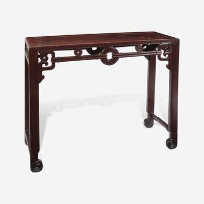 Lot 85 - A Chinese hardwood side table 硬木条案
