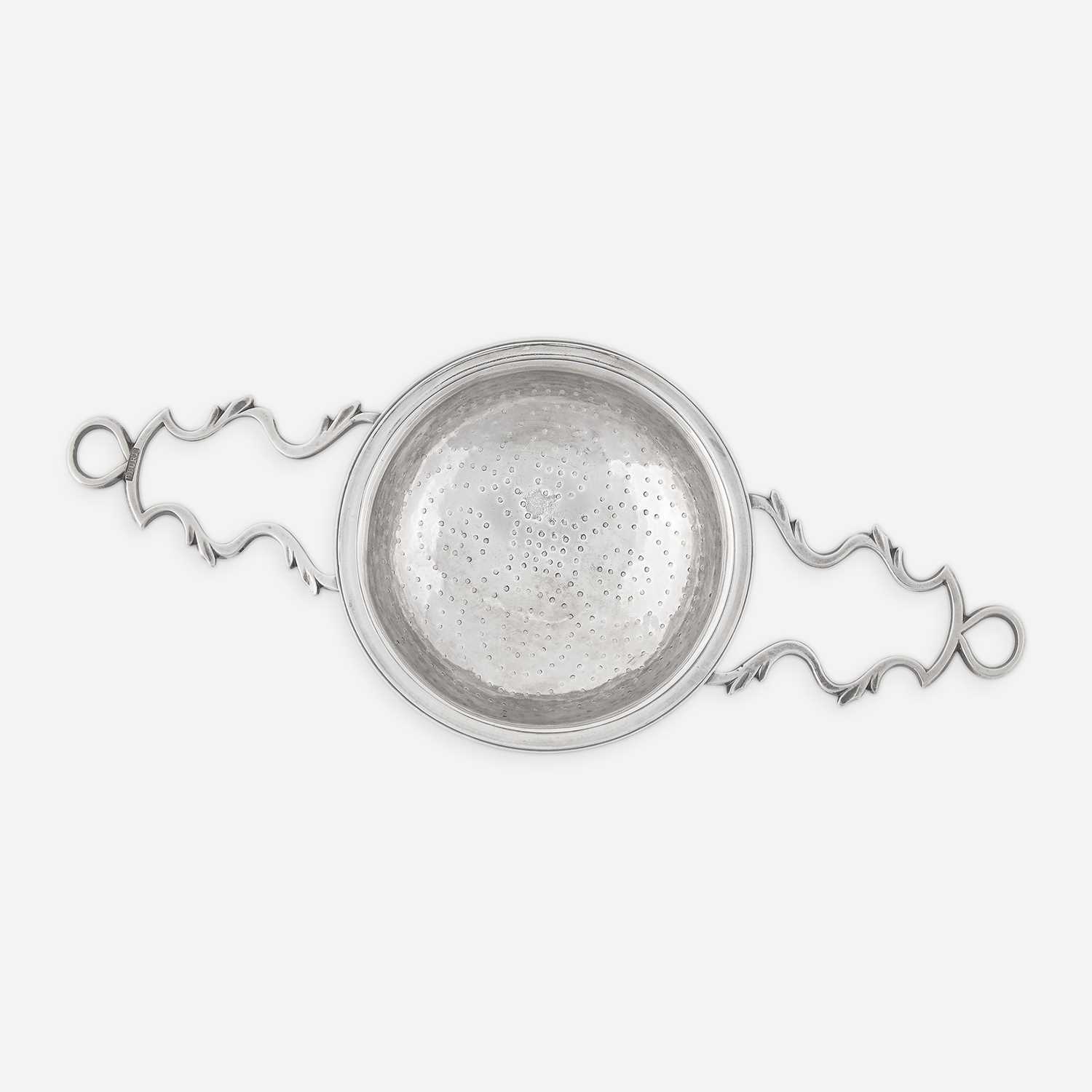 Lot 65 - A silver punch strainer