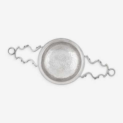 Lot 65 - A silver punch strainer