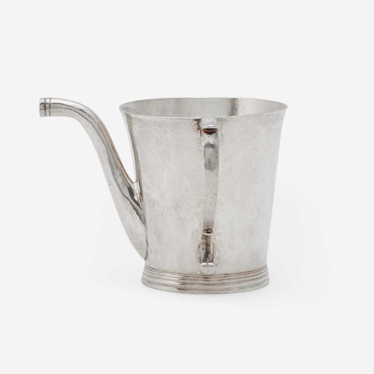 Lot 63 - A silver spout cup