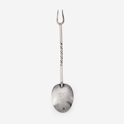 Lot 59 - A rare silver sucket fork