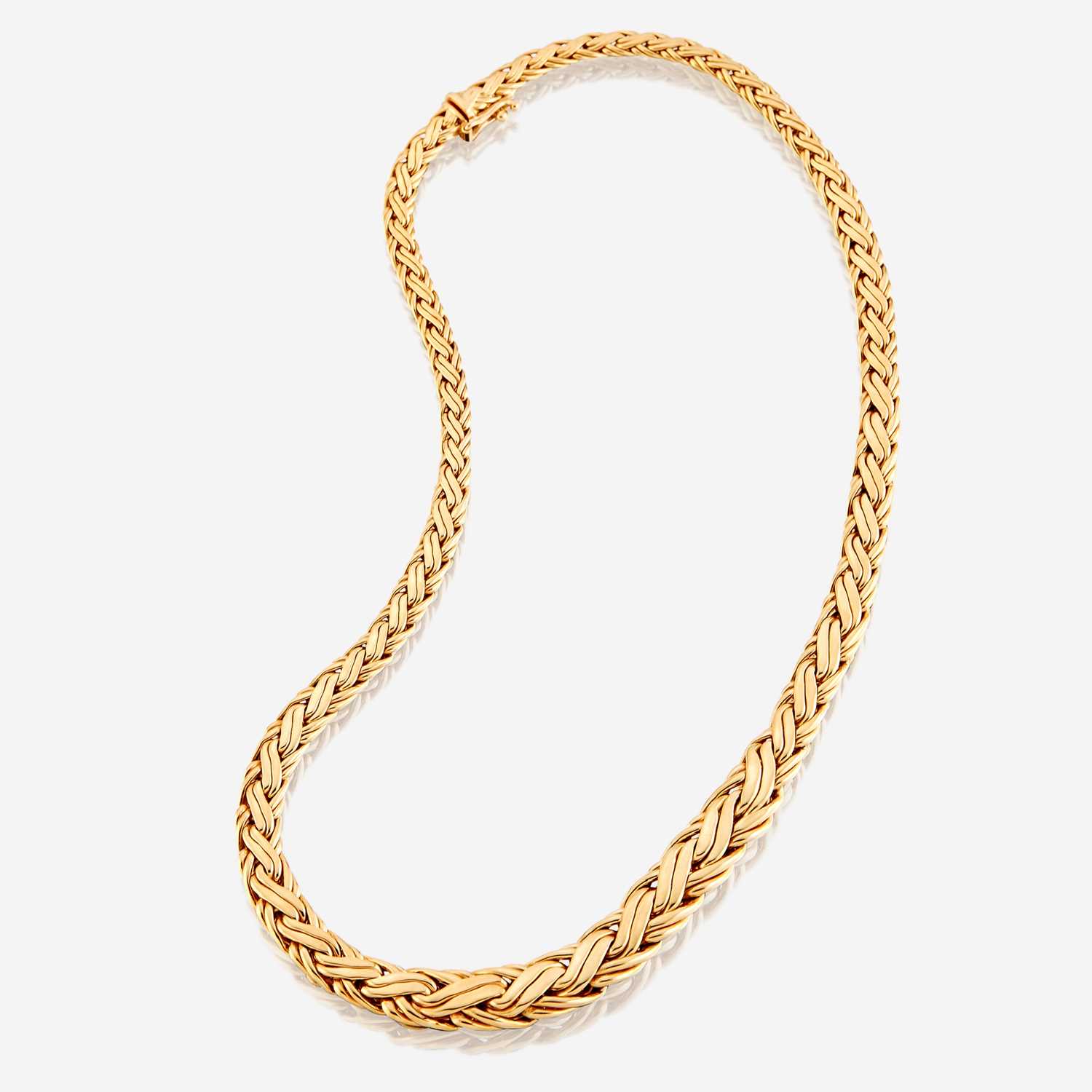 Lot 96 - An eighteen karat gold necklace, Tiffany & Co.