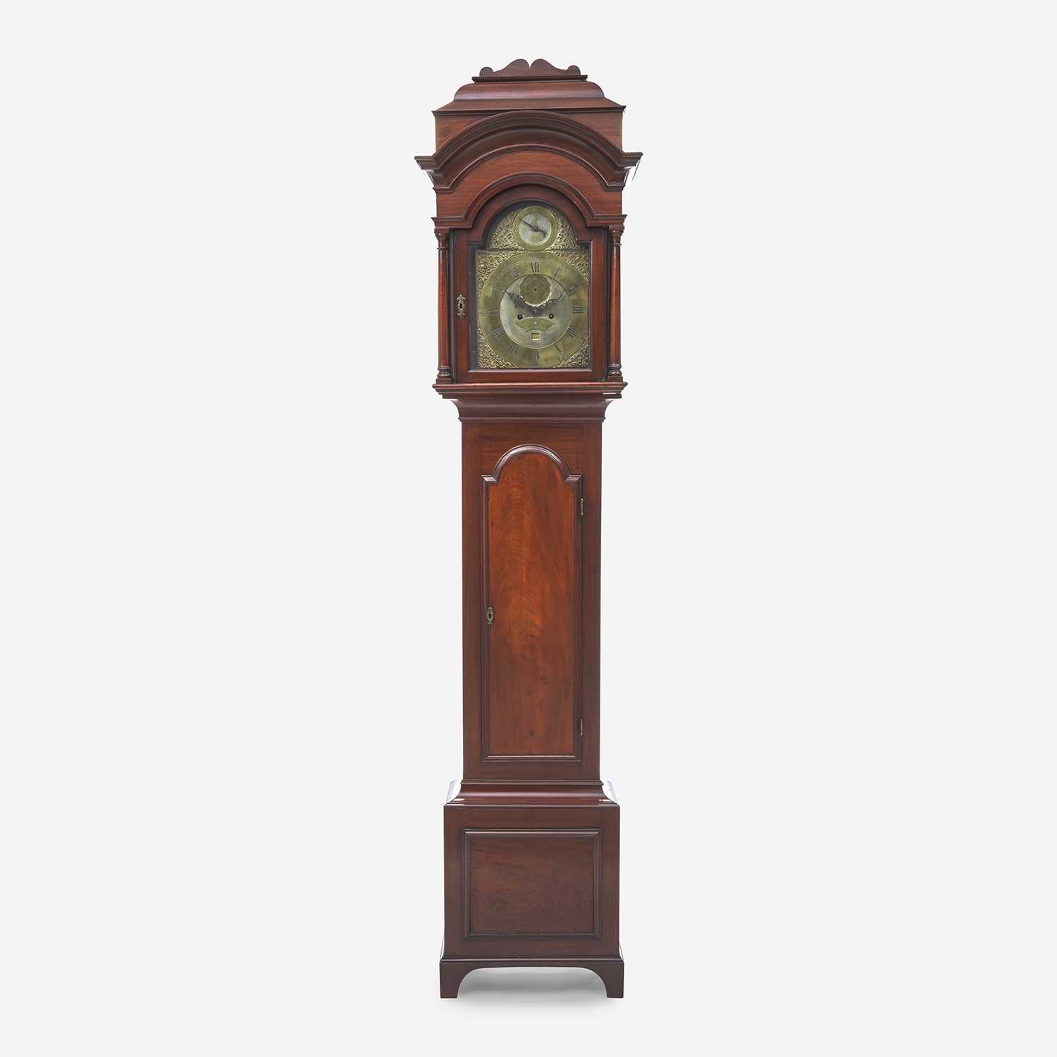Lot 74 - A Chippendale carved mahogany tall case clock