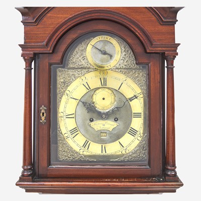 Lot 74 - A Chippendale carved mahogany tall case clock