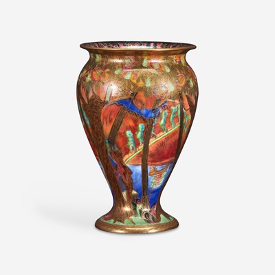Lot 98 - A Wedgwood Fairyland Lustre 'Imps on a Bridge' Vase