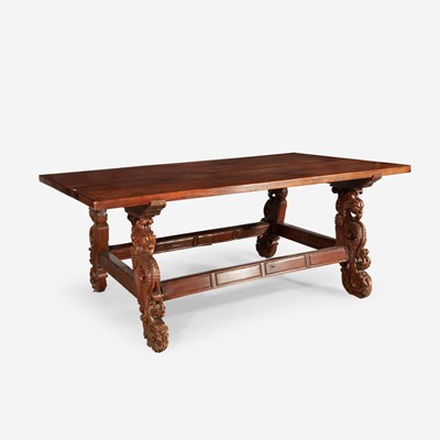 Lot 28 - A Baroque Revival Carved Walnut Center Table