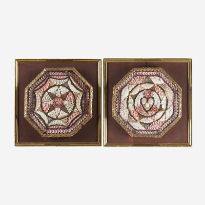 Lot 135 - A pair of sailor's shellwork valentines