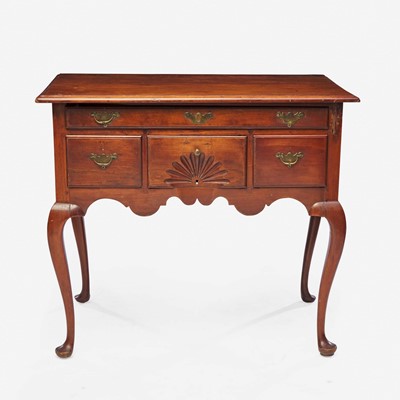 Lot 69 - A Queen Anne carved cherry dressing table