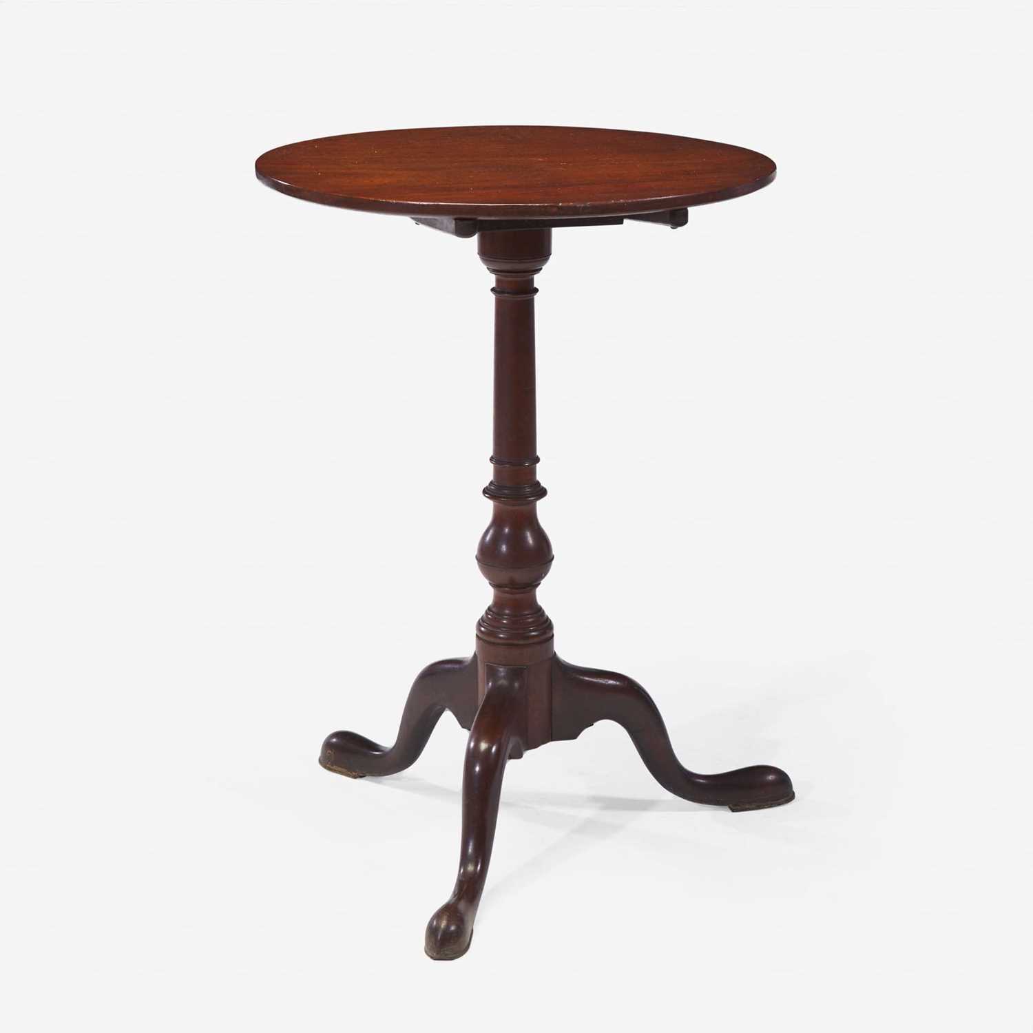 Lot 94 - A Queen Anne carved mahogany tilt-top candlestand