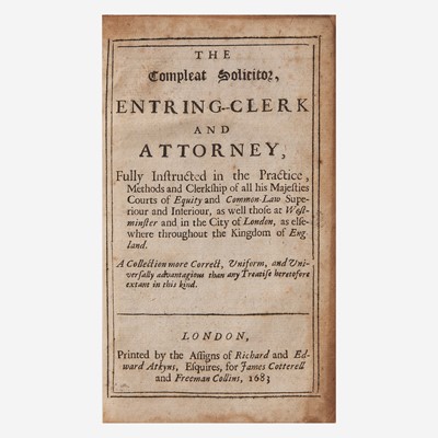 Lot 99 - [Law] (Booth, William)