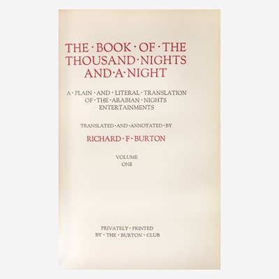 Lot 81 - [Fine Bindings] Burton, Richard F. (editor)