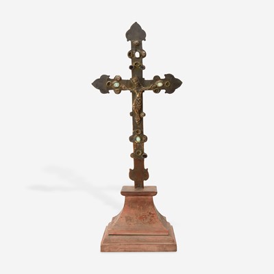 Lot 23 - A Copper Processional Crucifix