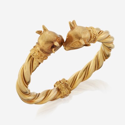 Lot 64 - A gold bangle bracelet, Zolotas