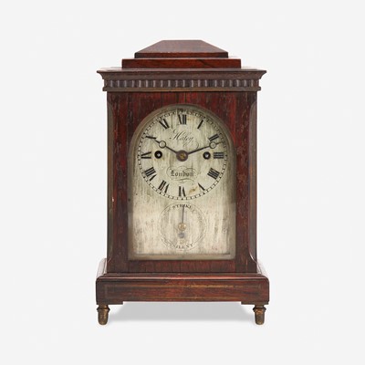 Lot 67 - A George III Small Brass-Inlaid Mahogany Bracket Clock