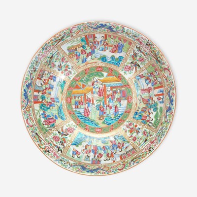 Lot 124 - A Massive Chinese Export Porcelain Rose Medallion Punch Bowl