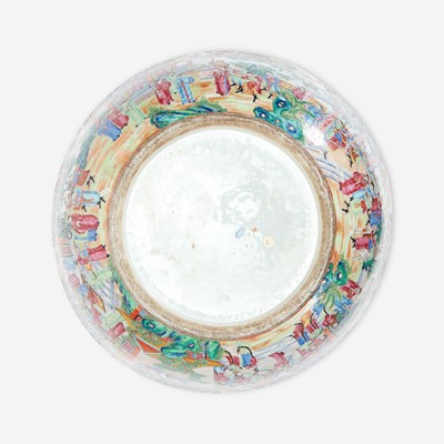 Lot 124 - A Massive Chinese Export Porcelain Rose Medallion Punch Bowl